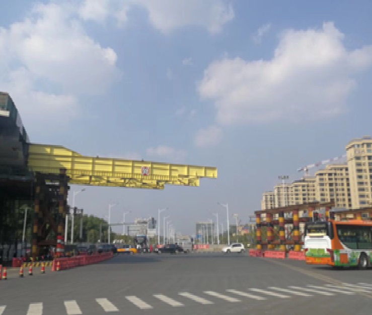 芜湖长江公铁大桥公路接线Ⅱ标工程钢箱梁顶推正式开工